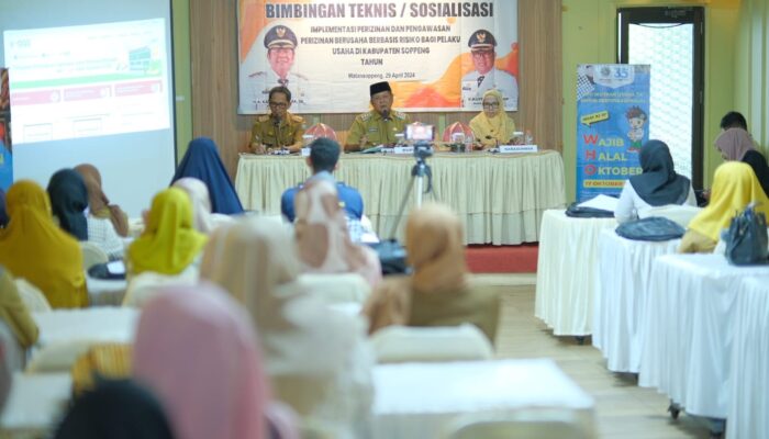 DPMPTSP-Nakertrans Kabupaten Soppeng Sosialisasikan Perizinan dan Pengawasan Usaha Berbasis Risiko