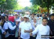 Suwardi Haseng Ikut Jalan Sehat Sulsel Anti Mager, Tutup Rangkaian HKG PKK dan HUT Dekranas